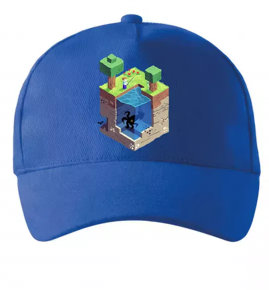 Кепка Світ майнкрафт Ярко-синий фото