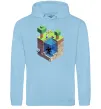 Мужская толстовка (худи) Світ майнкрафт Голубой фото