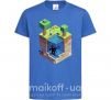 Детская футболка Майнкрафт мир Ярко-синий фото