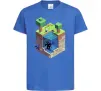 Дитяча футболка Світ майнкрафт Яскраво-синій фото