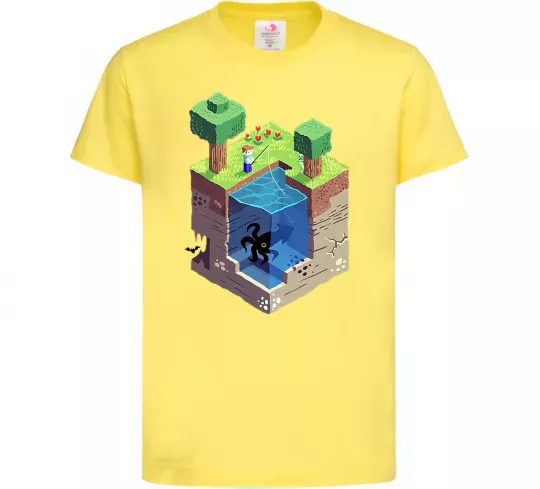 Дитяча футболка Світ майнкрафт Лимонний фото