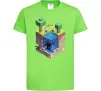 Дитяча футболка Світ майнкрафт Лаймовий фото