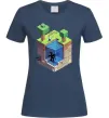 Женская футболка Світ майнкрафт Темно-синий фото