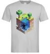Чоловіча футболка Світ майнкрафт Сірий фото