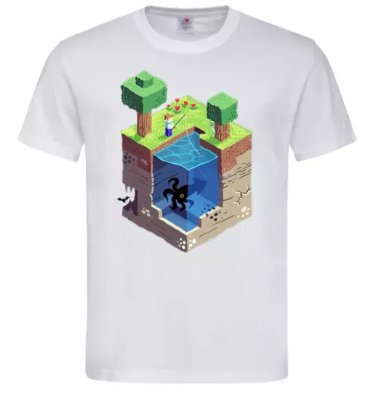 Чоловіча футболка Світ майнкрафт Білий фото