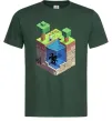 Чоловіча футболка Світ майнкрафт Темно-зелений фото