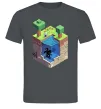 Чоловіча футболка Світ майнкрафт Графіт фото