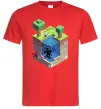 Чоловіча футболка Світ майнкрафт Червоний фото