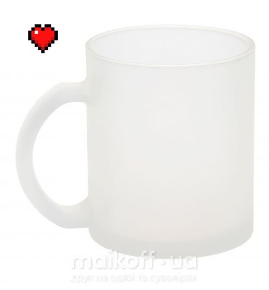Чашка стеклянная Майнкрафт сердце Фроузен фото