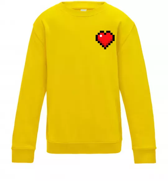 Дитячий світшот Майнкрафт серце Сонячно жовтий фото