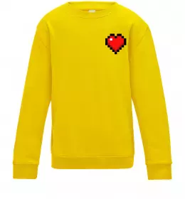 Дитячий світшот Майнкрафт серце Сонячно жовтий фото