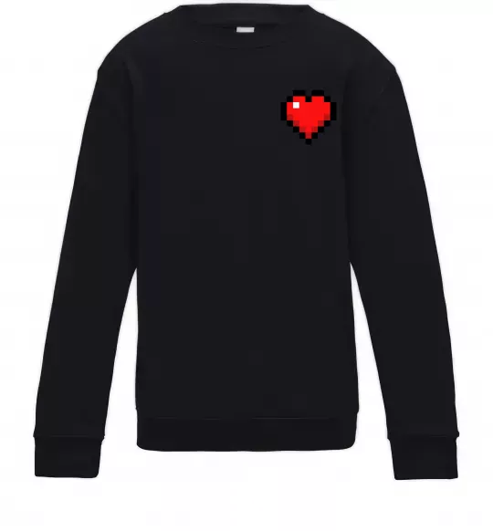 Дитячий світшот Майнкрафт серце Чорний фото