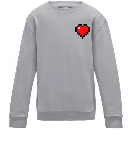 Дитячий світшот Майнкрафт серце Сірий меланж фото