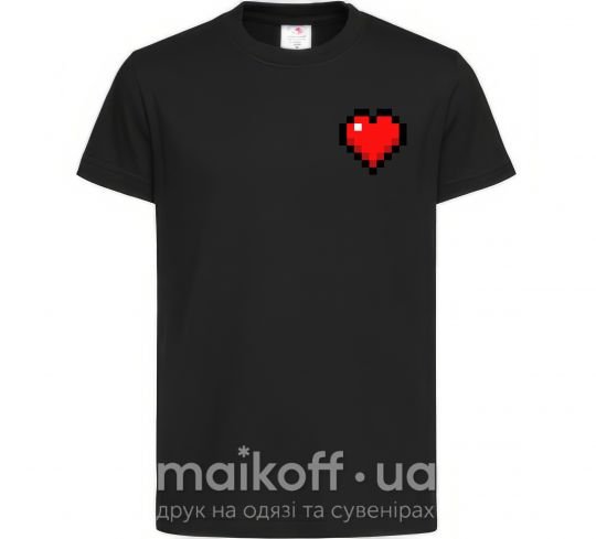 Детская футболка Майнкрафт сердце Черный фото