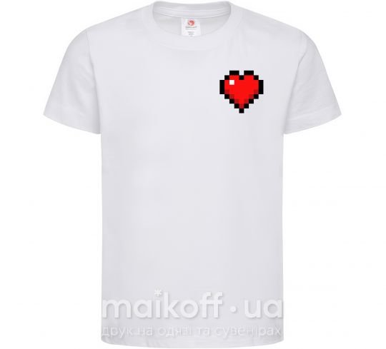 Детская футболка Майнкрафт сердце Белый фото