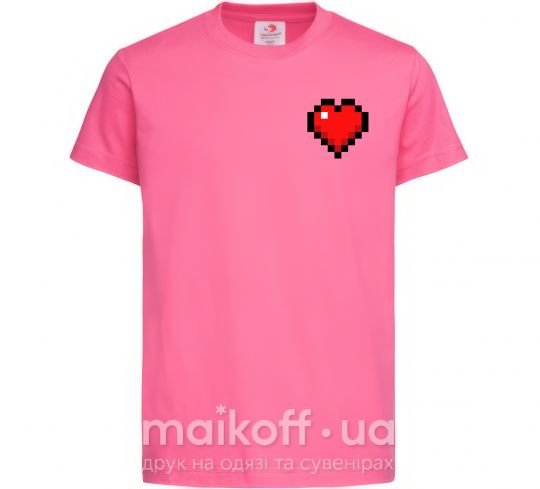 Дитяча футболка Майнкрафт сердце Яскраво-рожевий фото