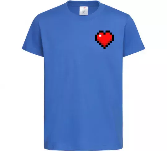 Дитяча футболка Майнкрафт серце Яскраво-синій фото
