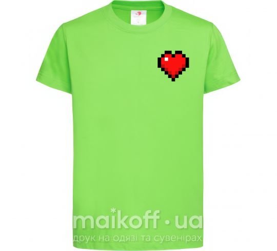 Дитяча футболка Майнкрафт сердце Лаймовий фото
