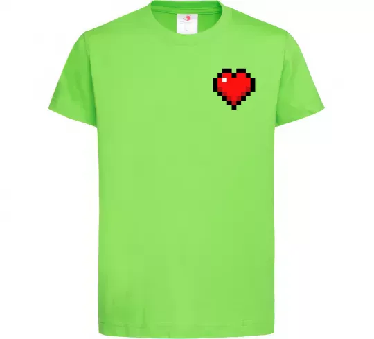 Дитяча футболка Майнкрафт серце Лаймовий фото