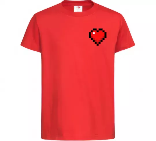 Дитяча футболка Майнкрафт серце Червоний фото