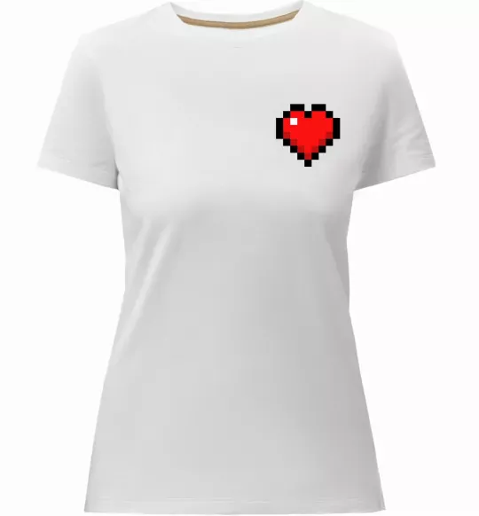 Женская премиум футболка Майнкрафт серце Белый фото