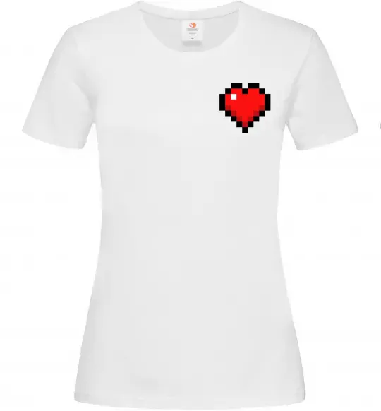 Женская футболка Майнкрафт серце Белый фото