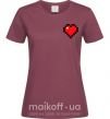 Женская футболка Майнкрафт сердце Бордовый фото