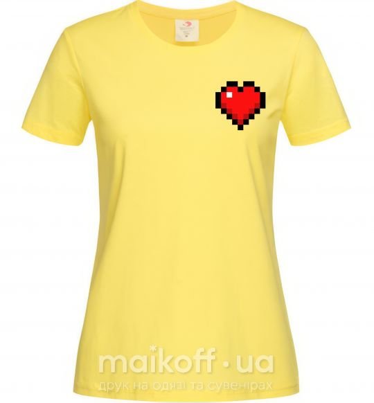 Женская футболка Майнкрафт сердце Лимонный фото
