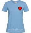 Женская футболка Майнкрафт сердце Голубой фото