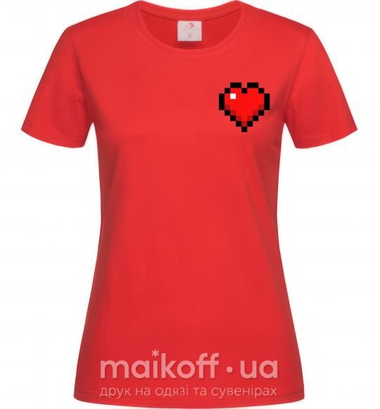 Жіноча футболка Майнкрафт сердце Червоний фото