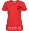 Женская футболка Майнкрафт сердце Красный фото