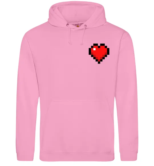 Мужская толстовка (худи) Майнкрафт серце Розовый фото