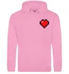 Мужская толстовка (худи) Майнкрафт серце Розовый фото
