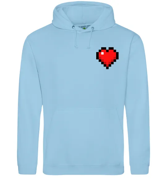 Мужская толстовка (худи) Майнкрафт серце Голубой фото