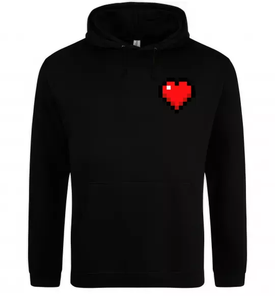 Женская толстовка (худи) Майнкрафт серце Черный фото