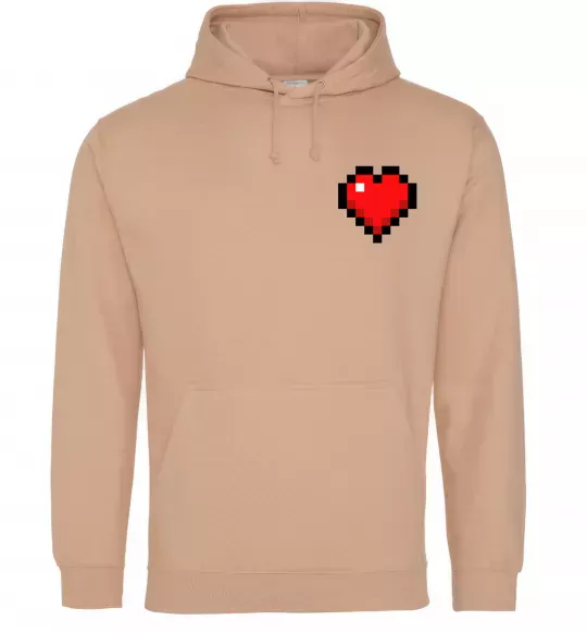Женская толстовка (худи) Майнкрафт серце Песочный фото