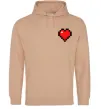 Женская толстовка (худи) Майнкрафт серце Песочный фото
