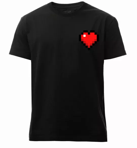 Чоловіча преміум футболка Майнкрафт серце Чорний фото