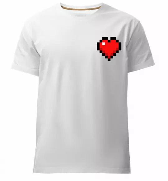 Чоловіча преміум футболка Майнкрафт серце Білий фото