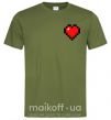Чоловіча футболка Майнкрафт сердце Оливковий фото