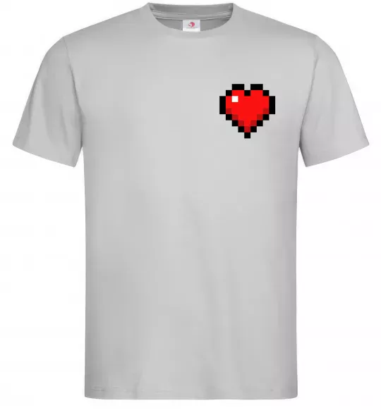Чоловіча футболка Майнкрафт серце Сірий фото