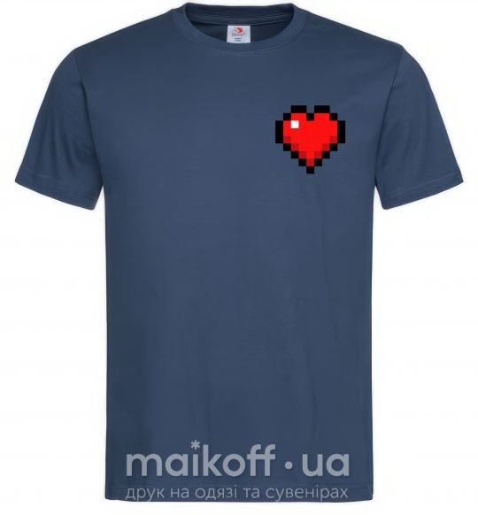 Чоловіча футболка Майнкрафт сердце Темно-синій фото