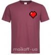 Мужская футболка Майнкрафт сердце Бордовый фото
