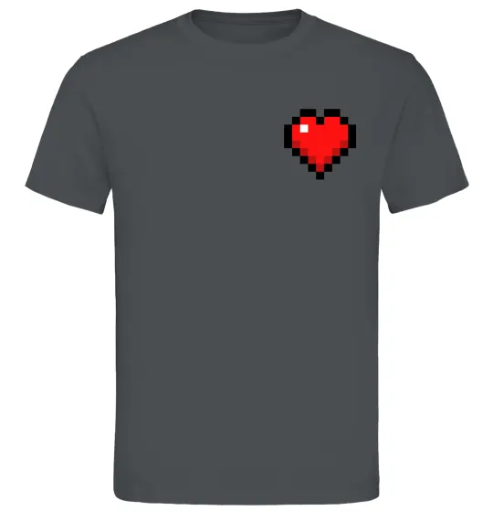 Чоловіча футболка Майнкрафт серце Графіт фото