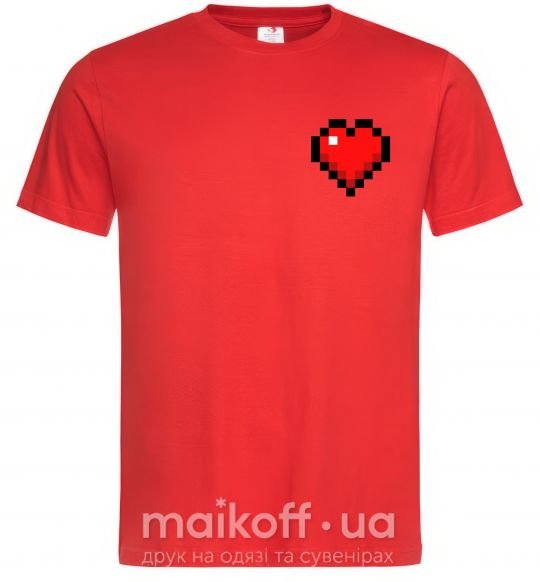 Мужская футболка Майнкрафт сердце Красный фото
