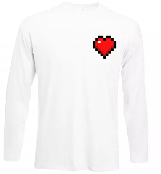 Лонгслив Майнкрафт серце Белый фото