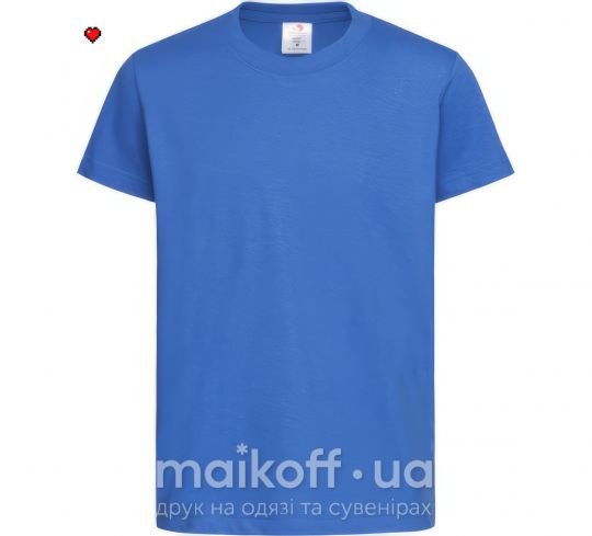 Детская футболка Майнкрафт сердце Ярко-синий фото