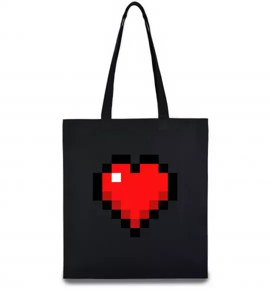 Еко-сумка Майнкрафт серце Чорний фото