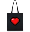 Еко-сумка Майнкрафт серце Чорний Еко-сумка Майнкрафт серце Чорний фото