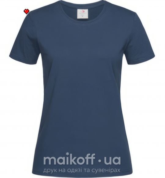Женская футболка Майнкрафт сердце Темно-синий фото